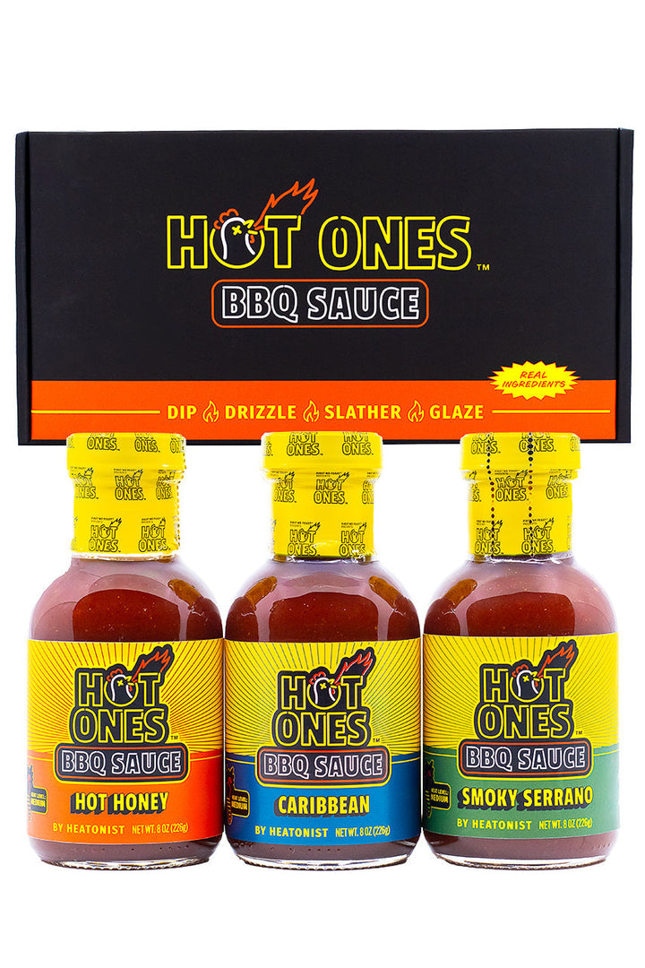 Hot Ones BBQ Trio Pack (Hot Honey / Caribbean / Smoked Serrano) K3