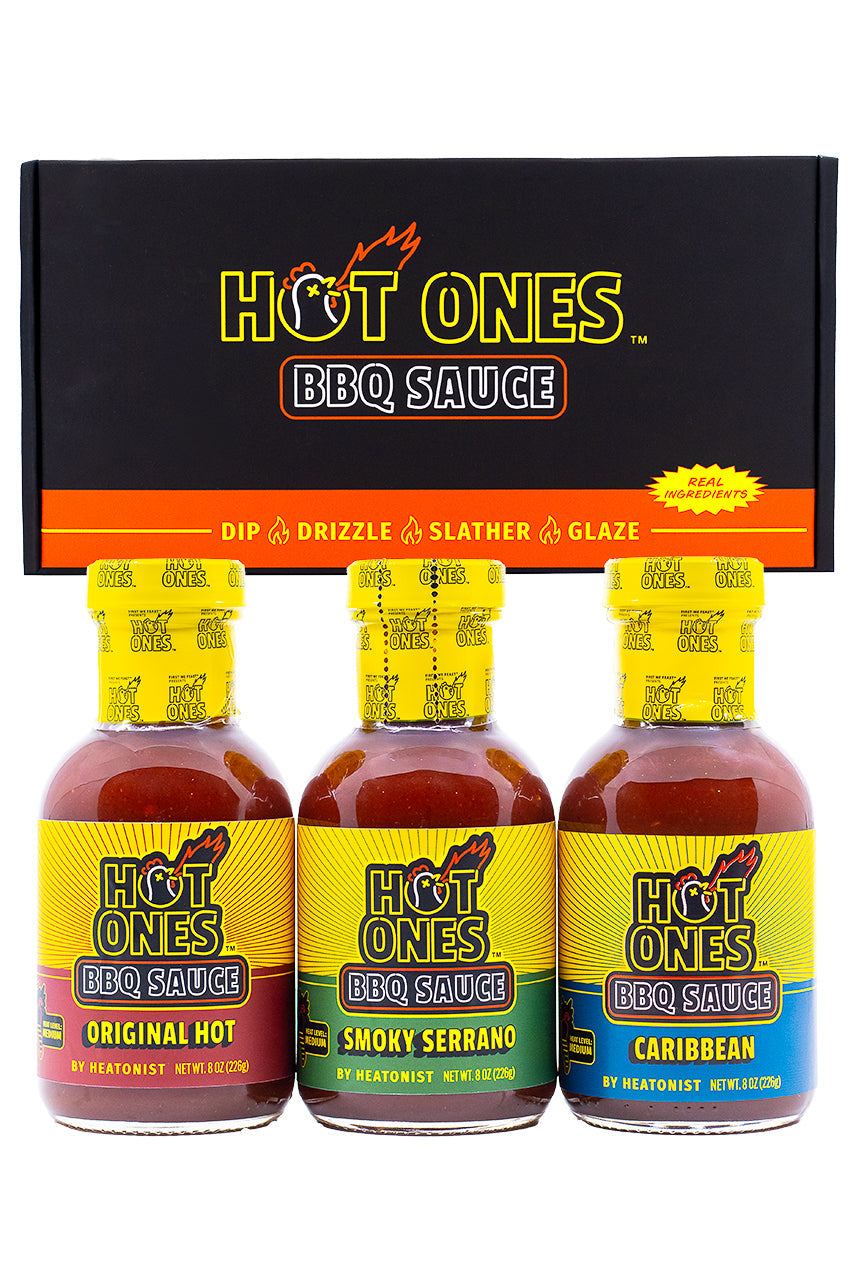 Hot Ones BBQ Trio Pack (Original / Smoked Serrano / Caribbean) B1