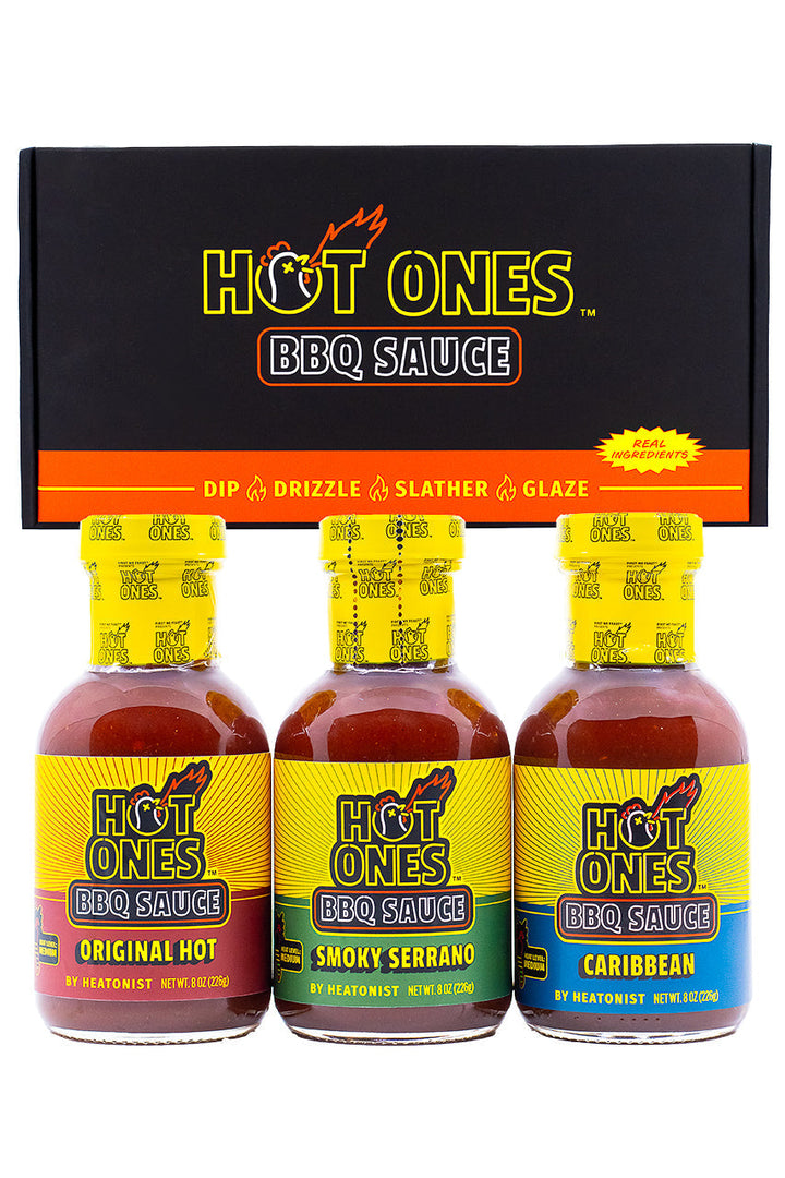 Hot Ones BBQ Trio Pack (Original / Smoked Serrano / Caribbean) B1